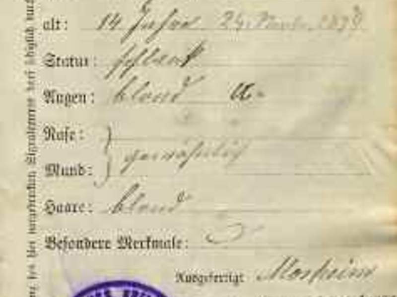 Ein Gesindedienstbuch von 1894