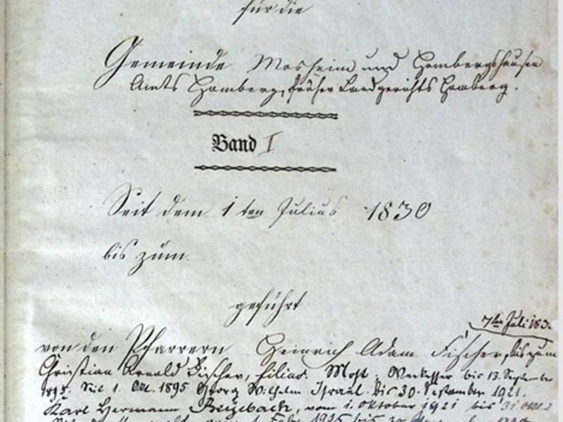 Trauungsbuch Mosheim der Ev. Kirchengemeinde Sipperhausen 1830 bis 1949