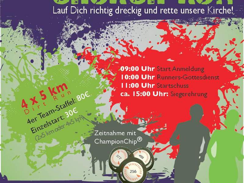 Dirty Church Run der Ev. Kirchengemeinde 2015, 2017 und 2019