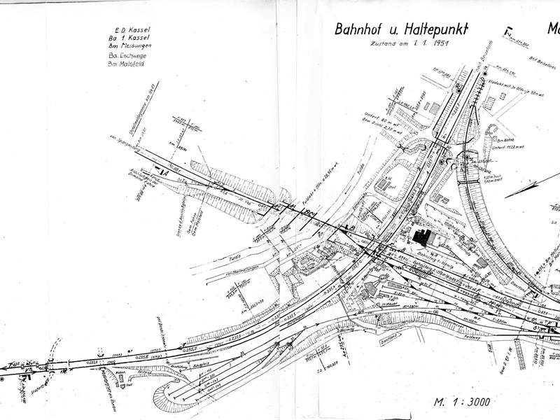 Bilder und Pläne zur Bahn in Malsfeld